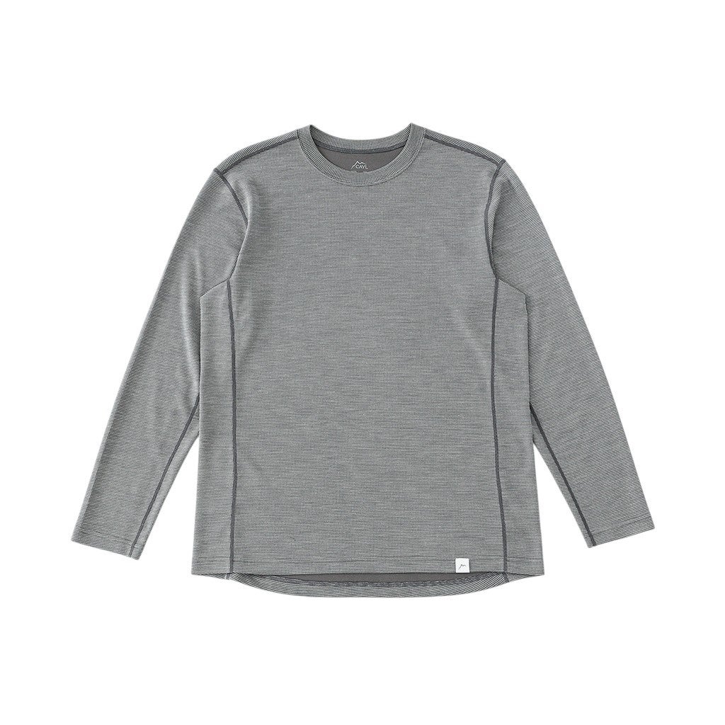 SEESEE LONG-SLEEVE WOOL CREW CHARCOAL XL CAYL】Wool Blend Long