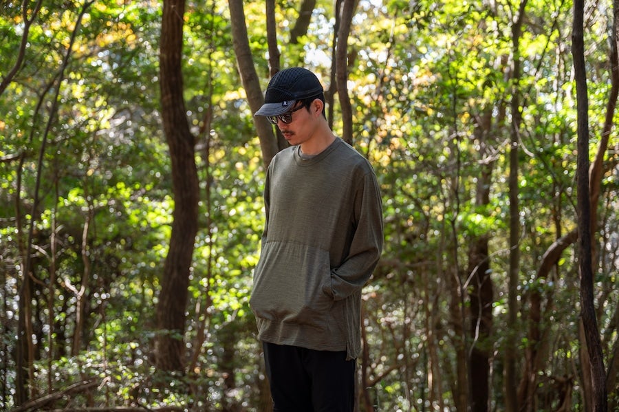 MIYAGEN】ロングスリーブ メリノ Tシャツ マッチャ | LEISURES